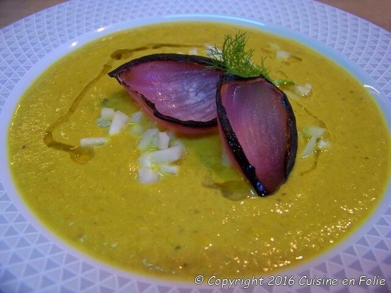 Velouté carotte, poireau, christophine, lentilles corail