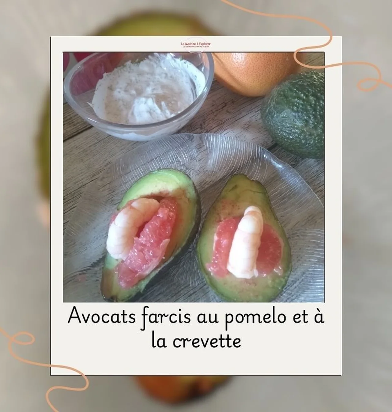 Avocats farcis au pomelo et à la crevette