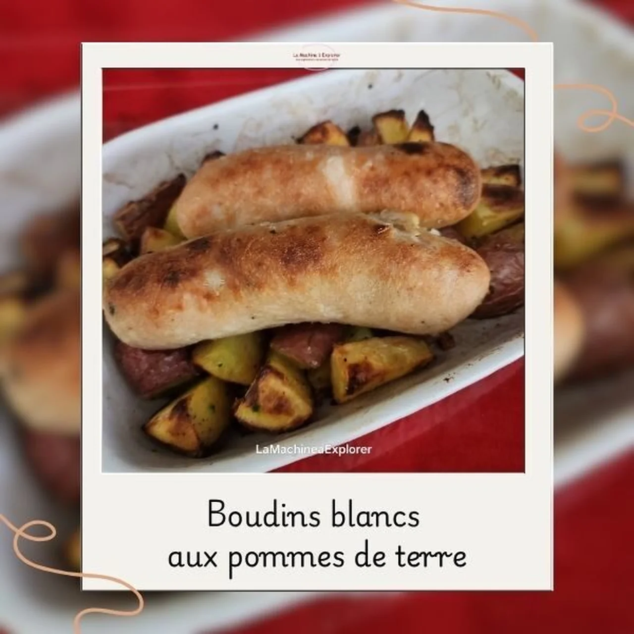 Boudin blanc et pommes de terre rôties aux herbes