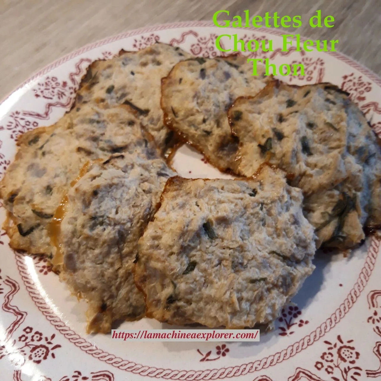 Galettes de chou-fleur au thon