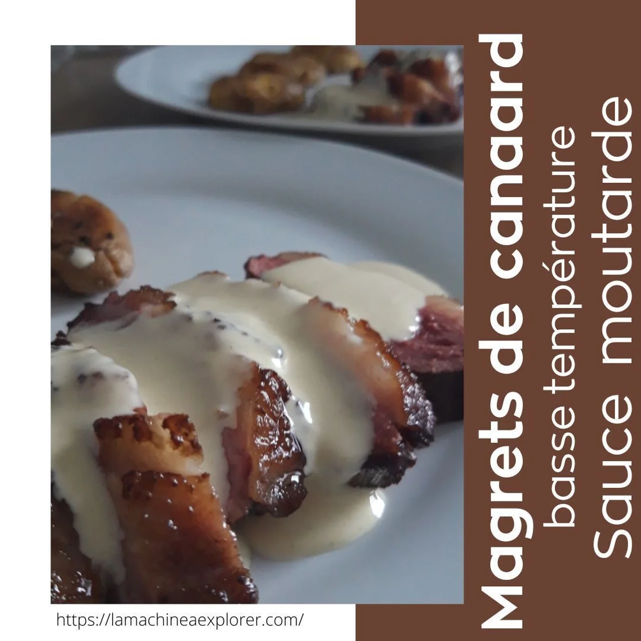 Magret de canard sauce moutarde