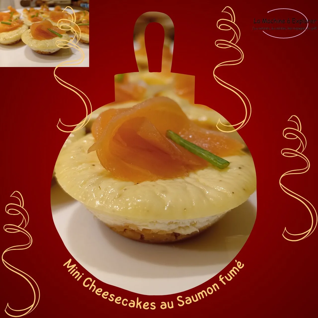 Mini cheesecakes au saumon fumé