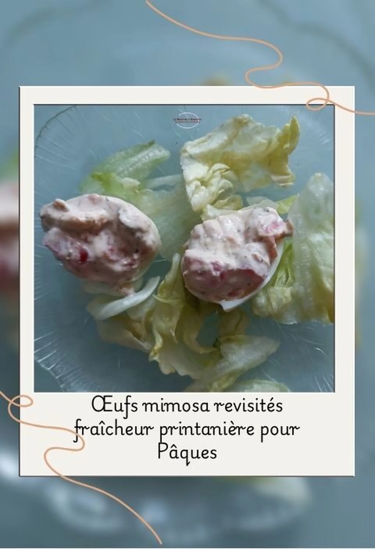 Oeuf mimosa crudité