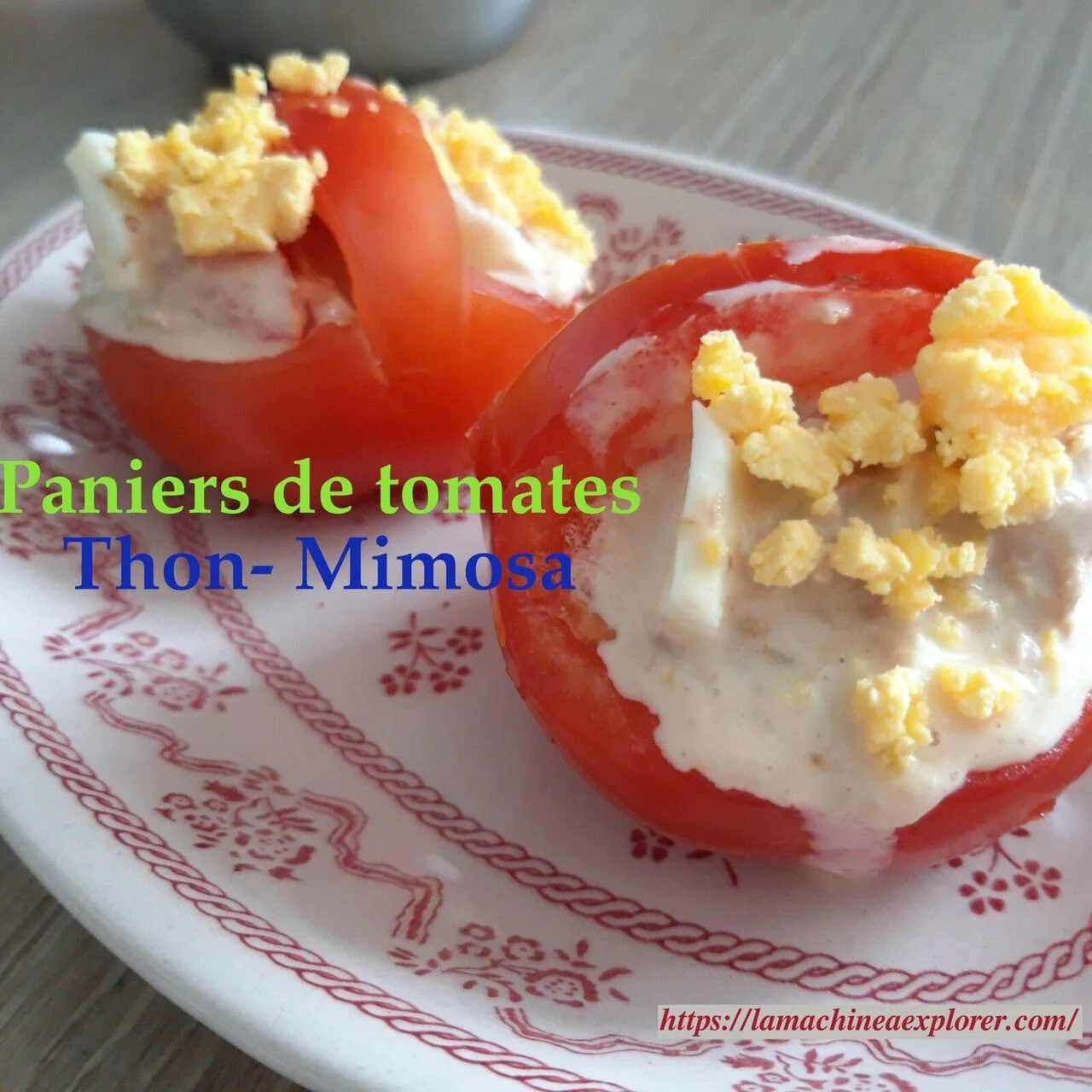 Paniers de tomates thon mimosa