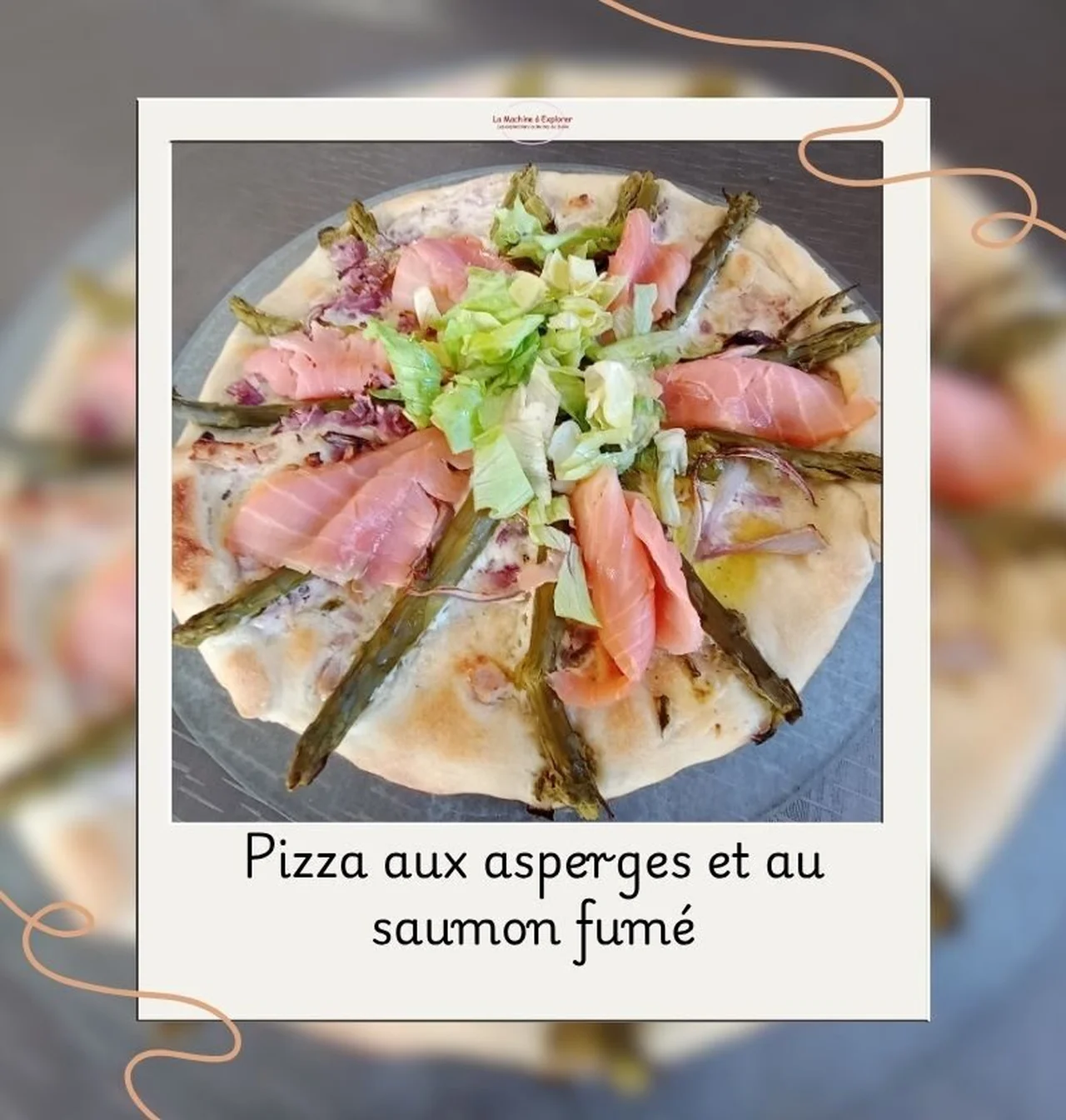 Pizza aux asperges et au saumon fumé