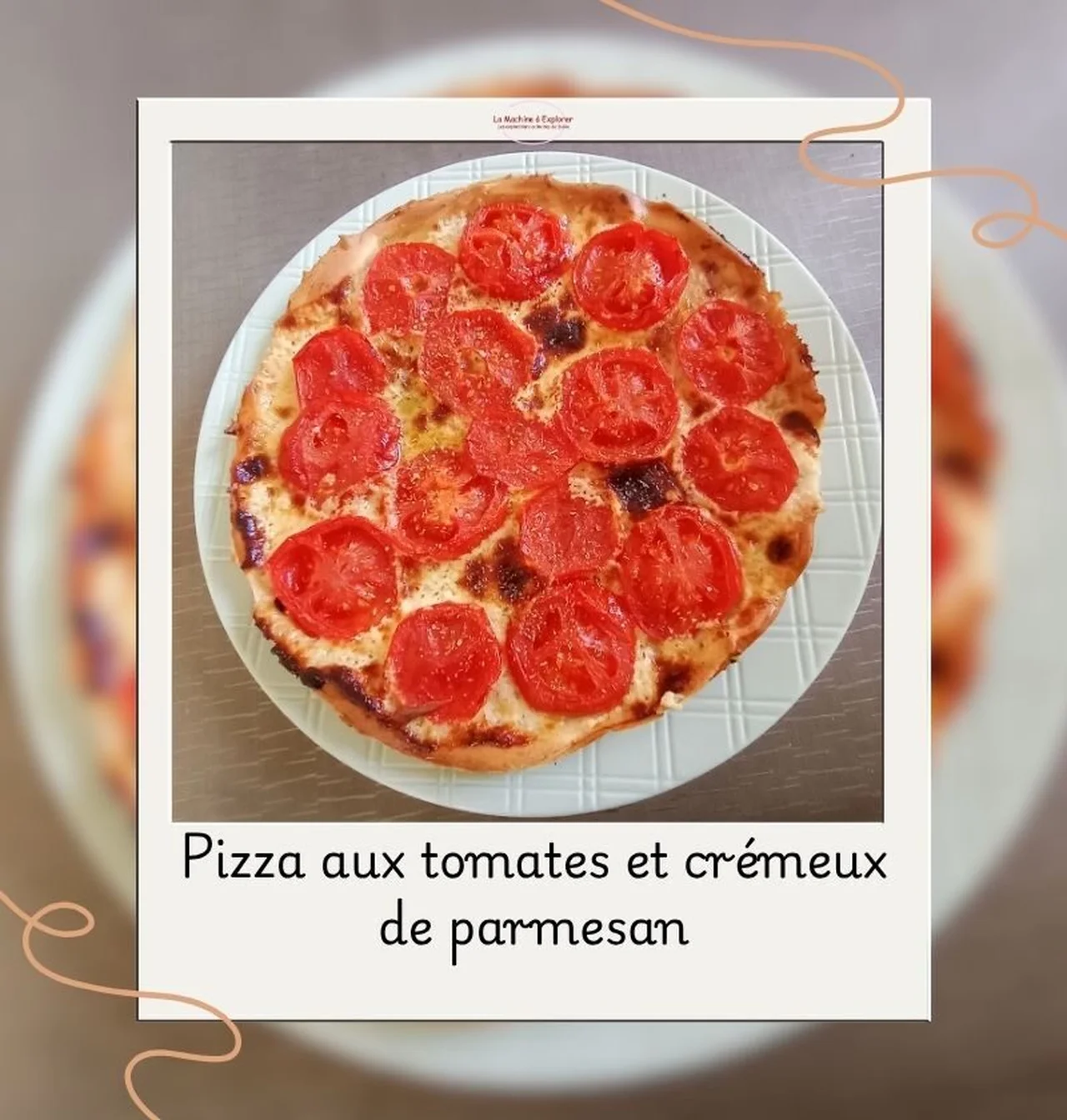 Pizza aux tomates et crémeux de parmesan