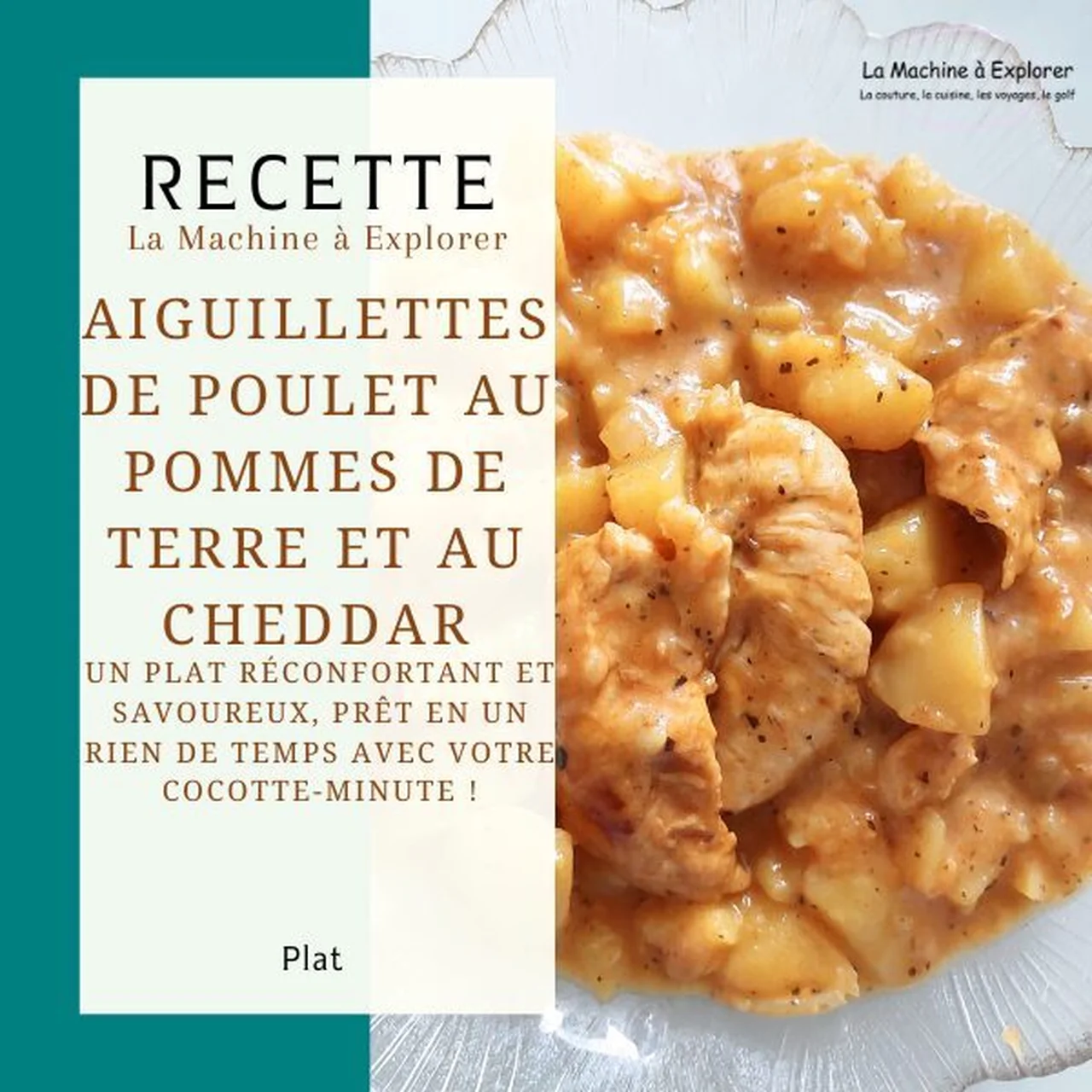 Poulet aux pommes de terre et cheddar