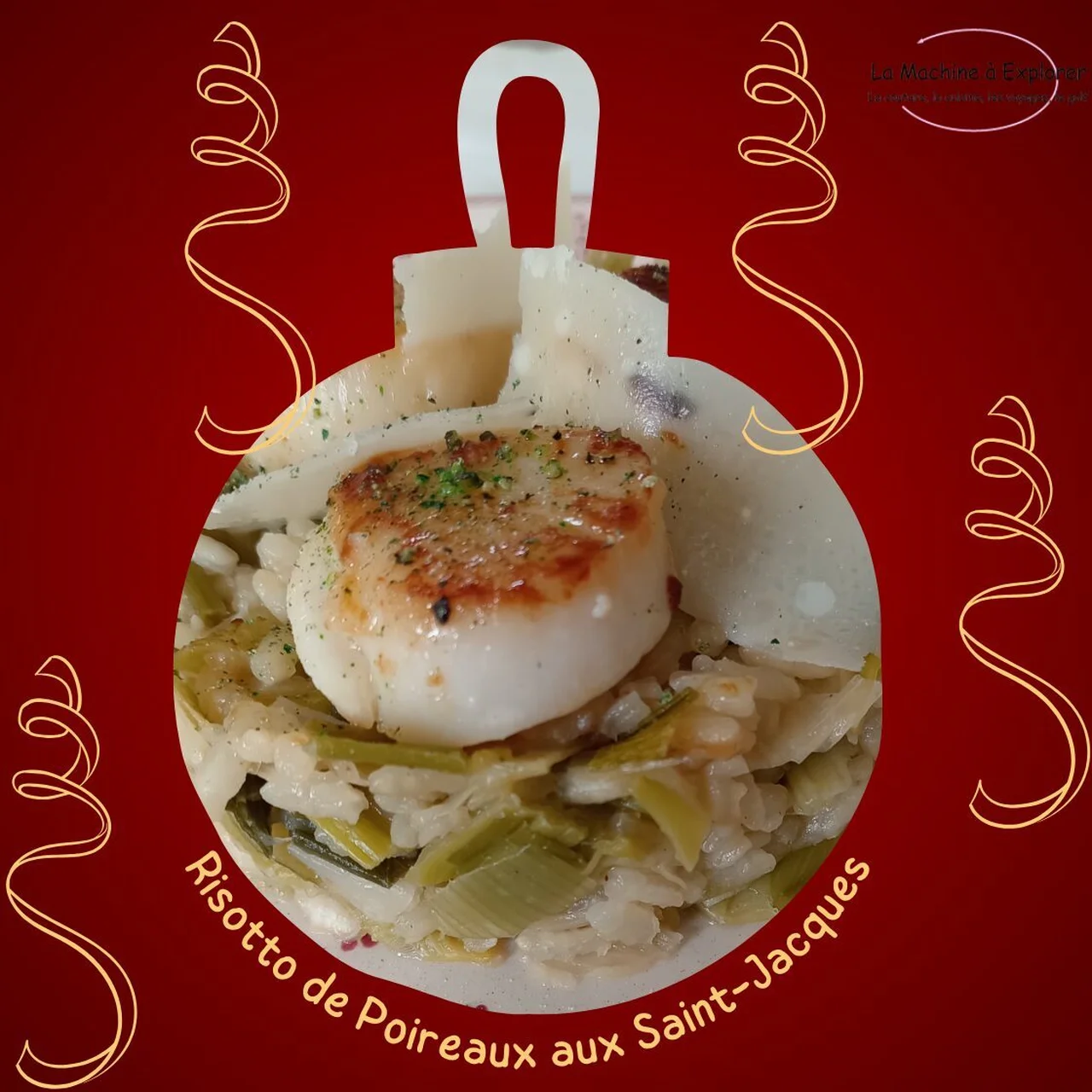 Risotto de poireaux aux Saint-Jacques
