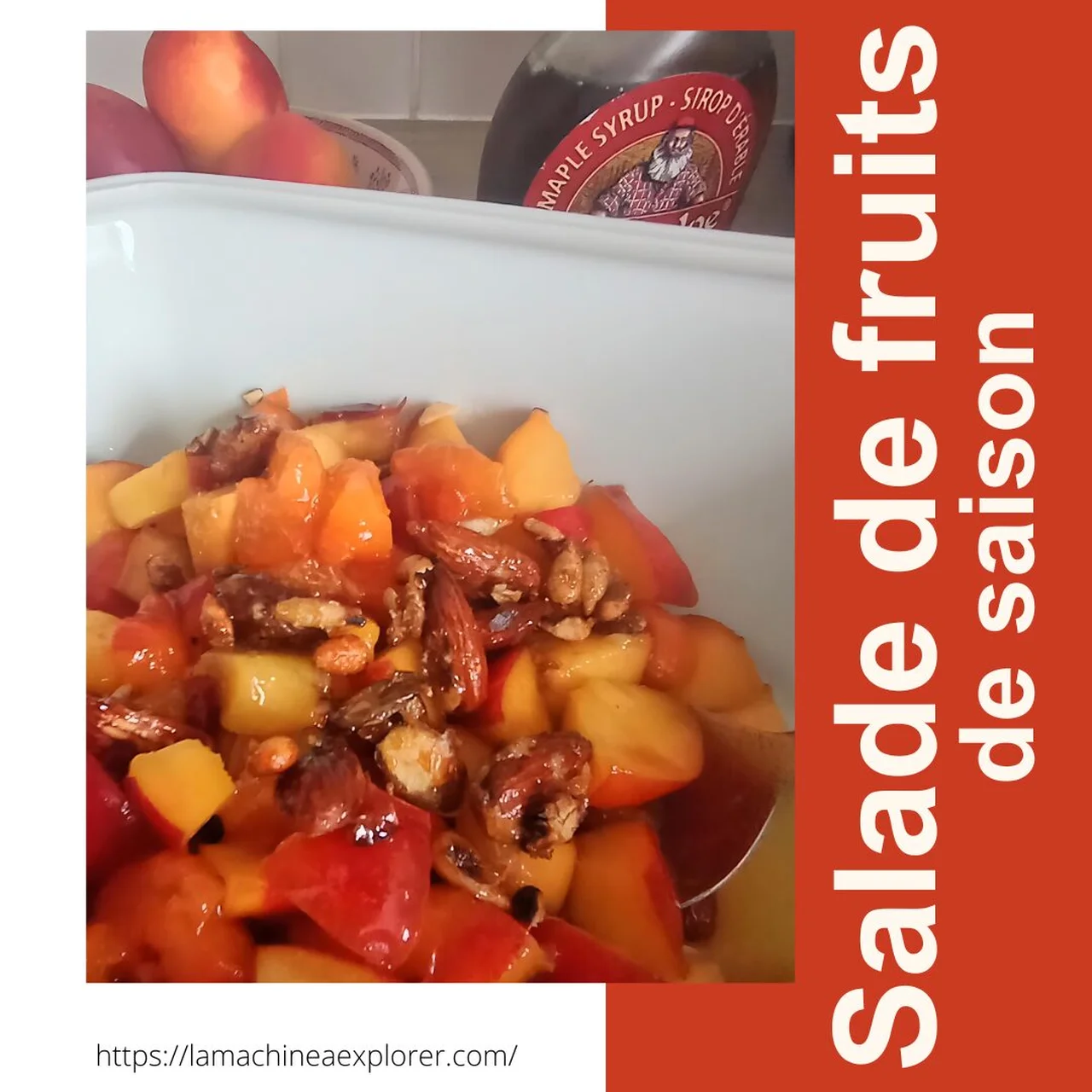 Salade de fruits de saison et fruits secs