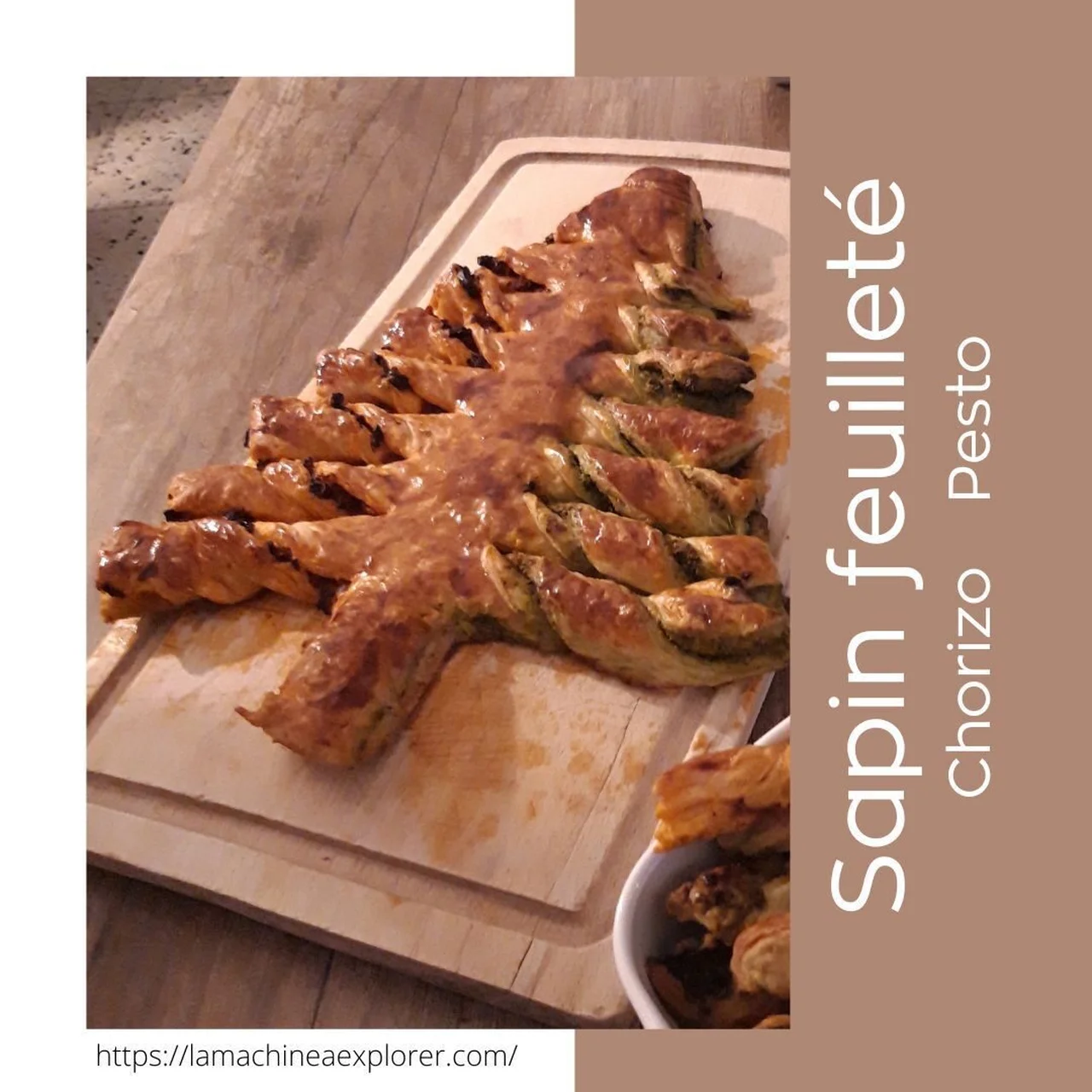 Sapin feuilleté Chorizo Pesto