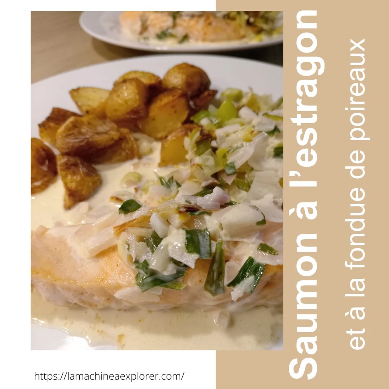 Saumon à l'estragon et fondue de poireaux