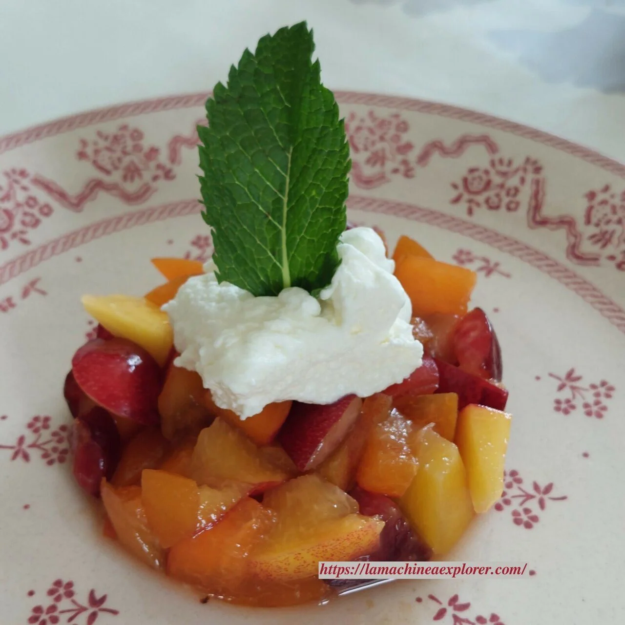Tartare de fruits d'été à la crème Fontainebleau