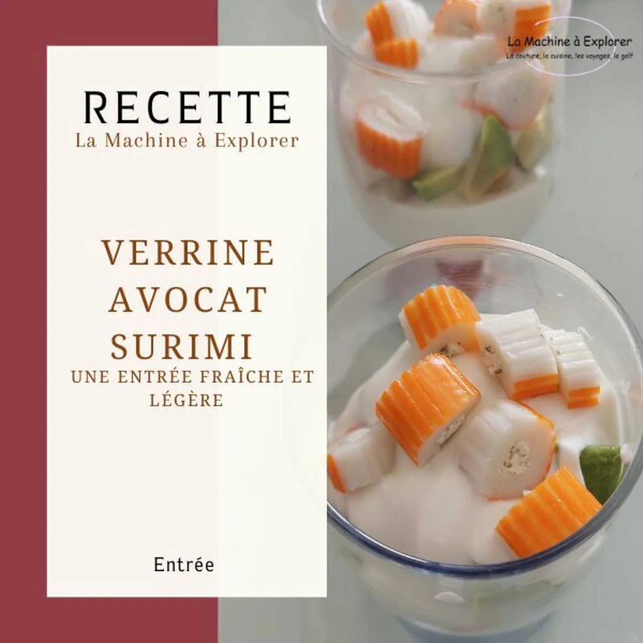 Verrines avocat et surimi