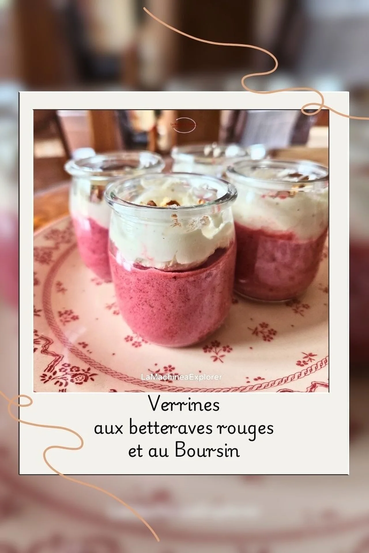 Verrines betteraves rouges Boursin