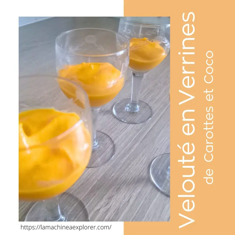 Verrines de velouté de carottes au lait de coco