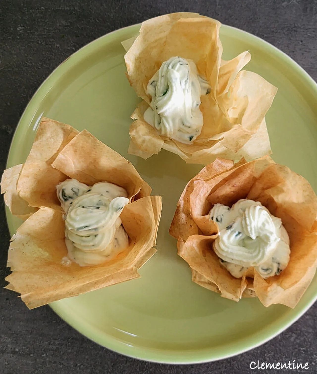Barquette de filo à la crème de mascarpone