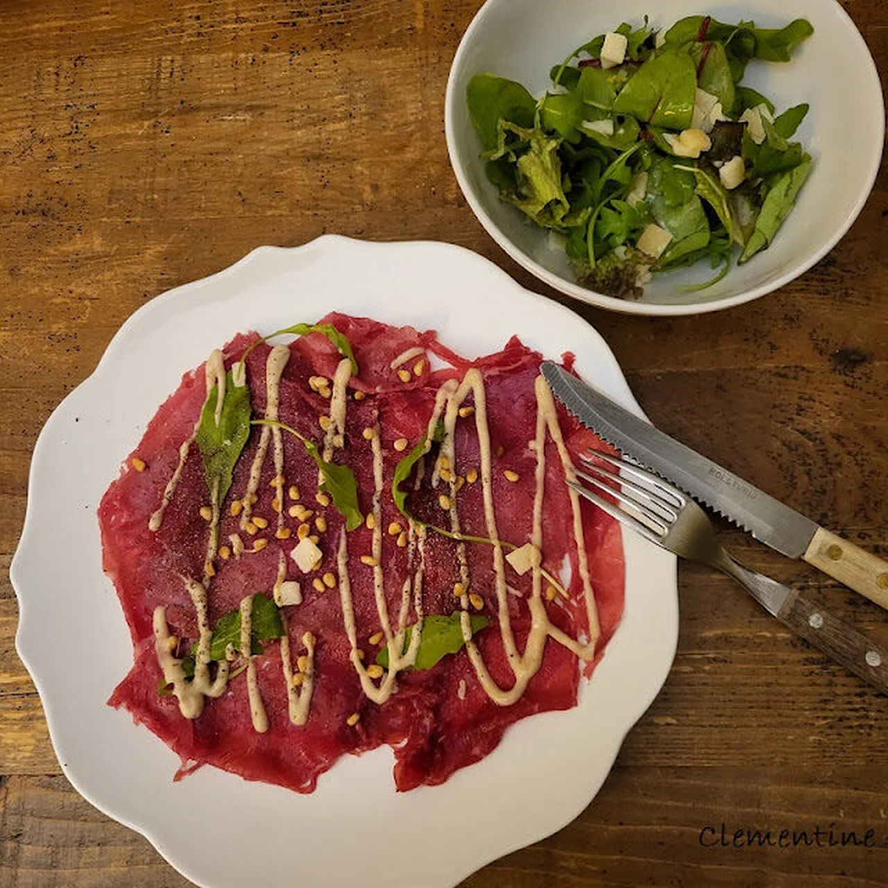 Carpaccio à la mayonnaise à la truffe