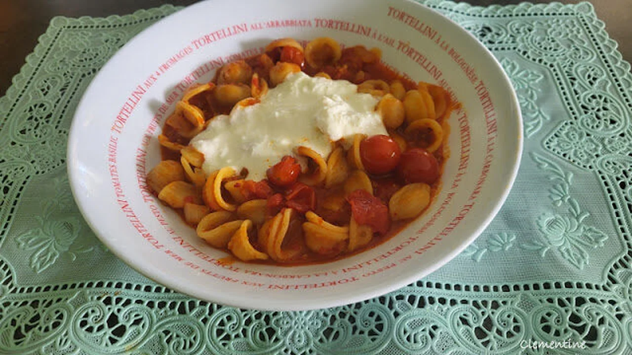 Orecchiette, 'nduja et stracciatella