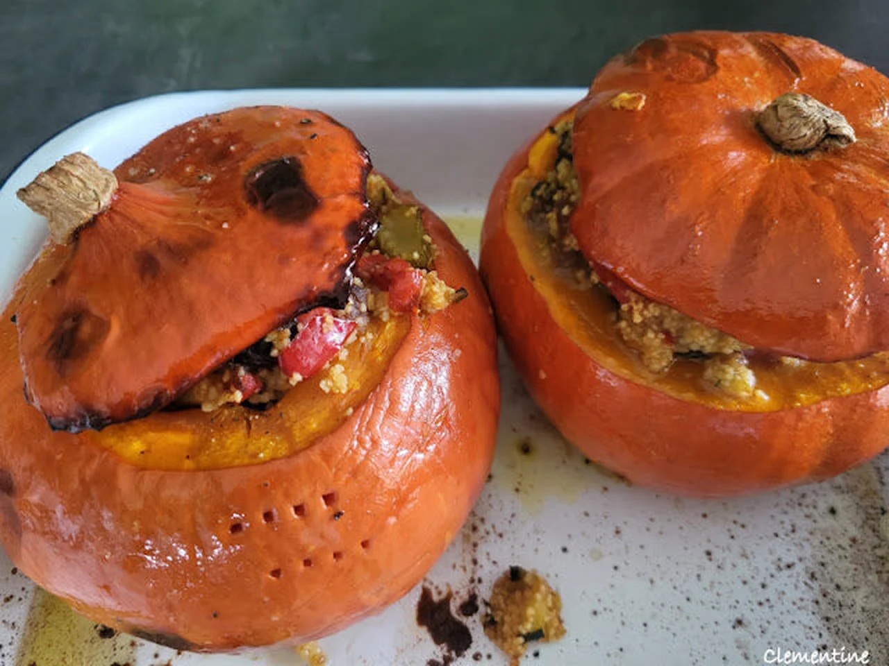 Potimarrons rôtis au couscous de légumes