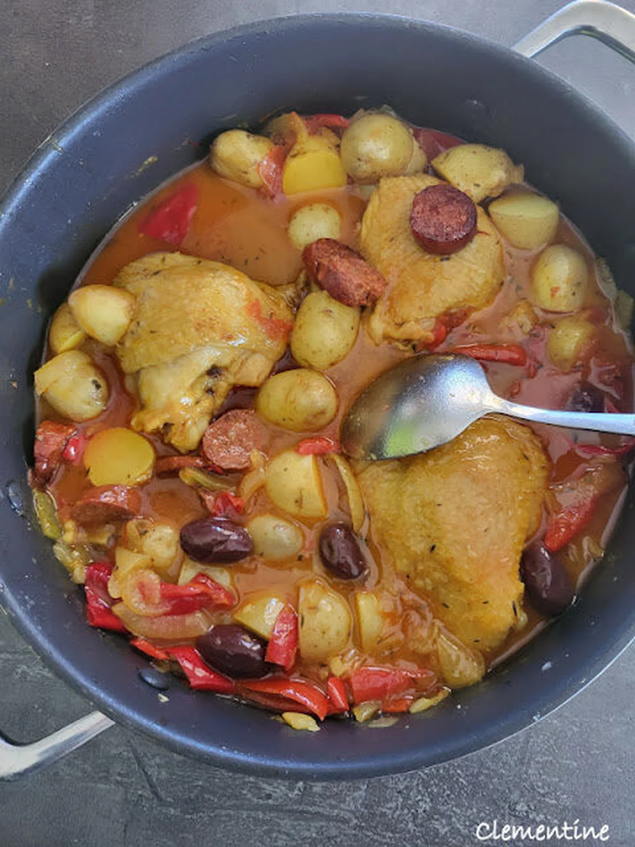 Poulet basquaise au piment d'Espelette et chorizo
