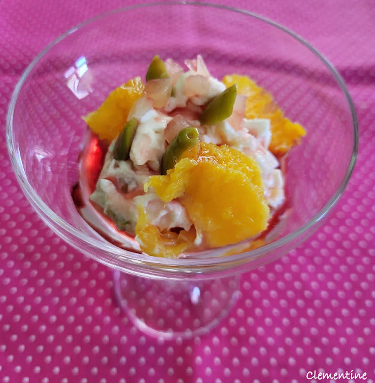 Ricotta à l'orange, citron confit et réduction de Campari