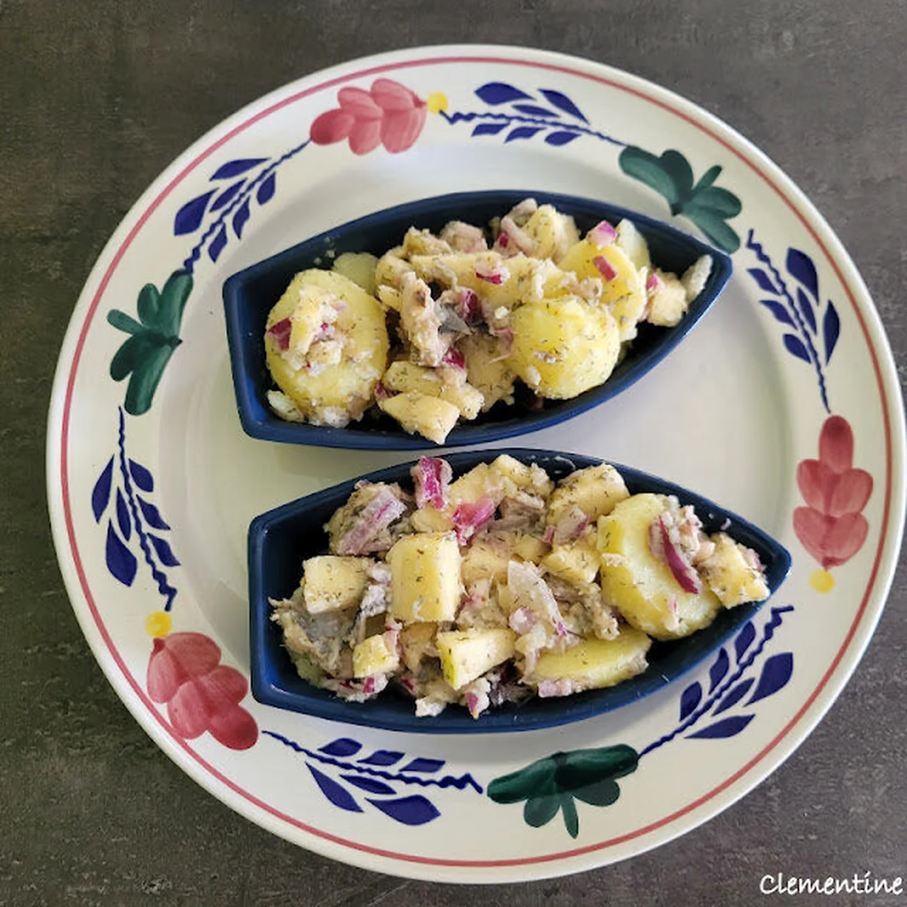 Salade au hareng, pommes de terre et pomme
