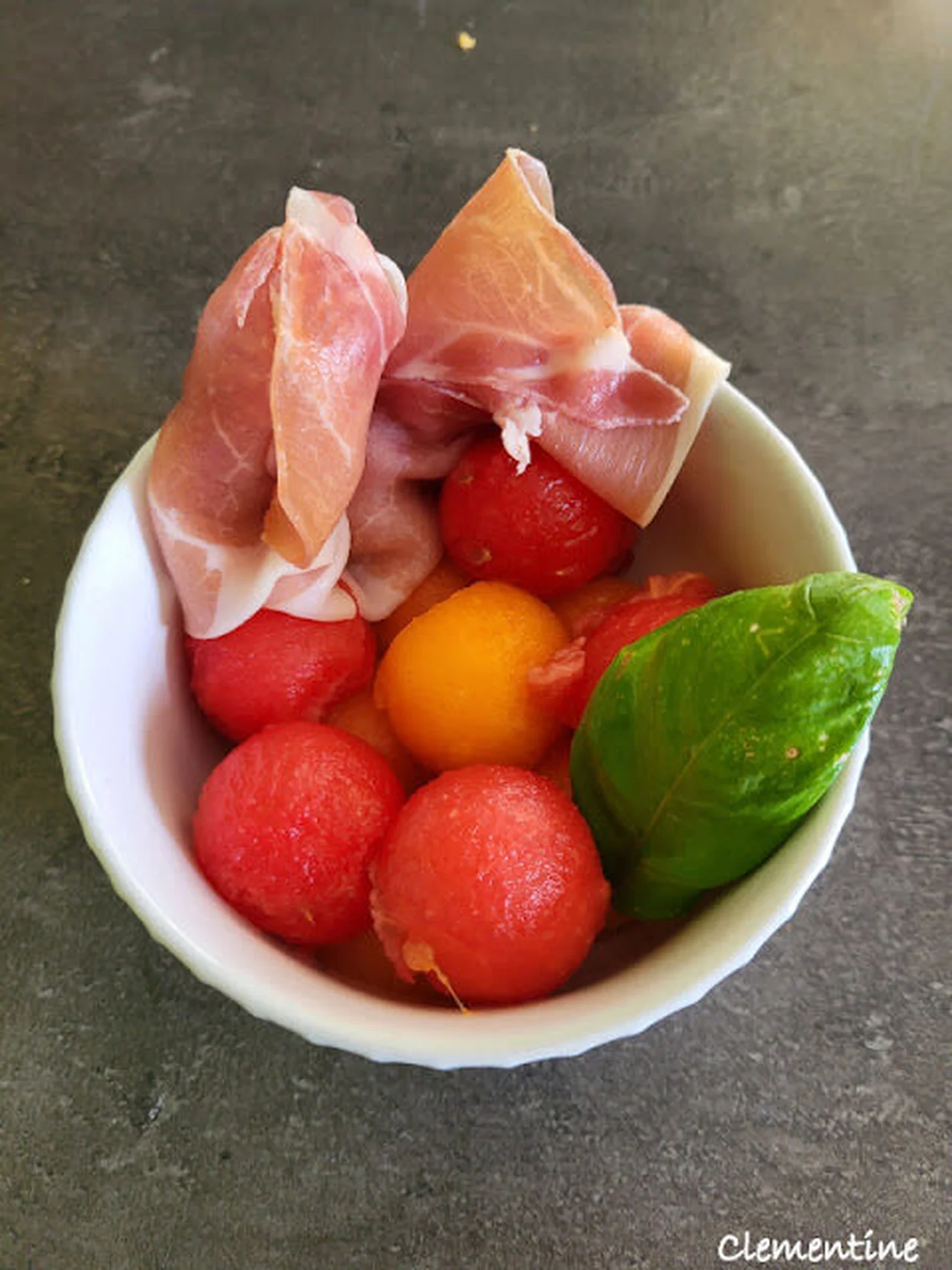 Salade de melon et de pastèque