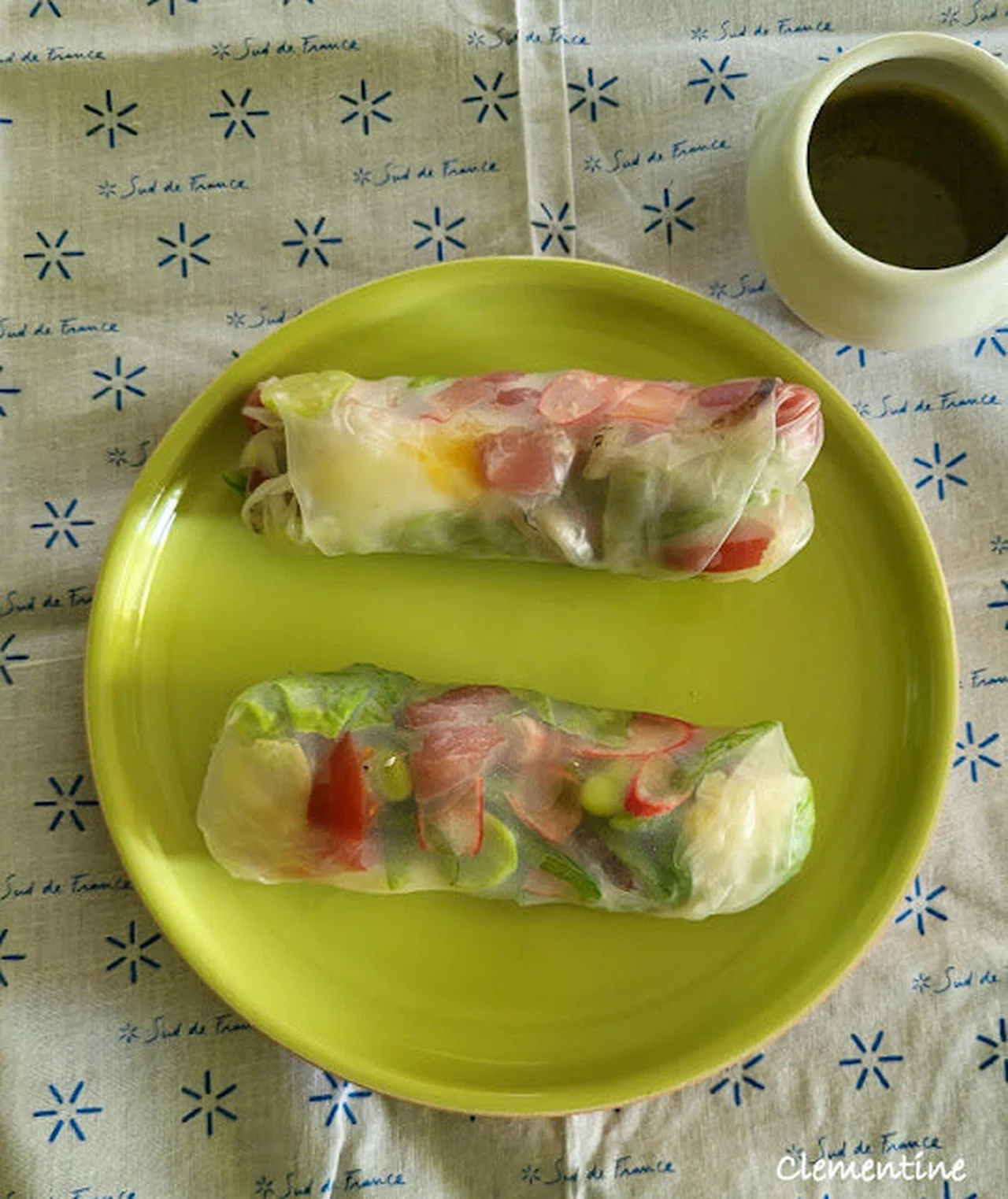 Salade niçoise en rouleau de printemps