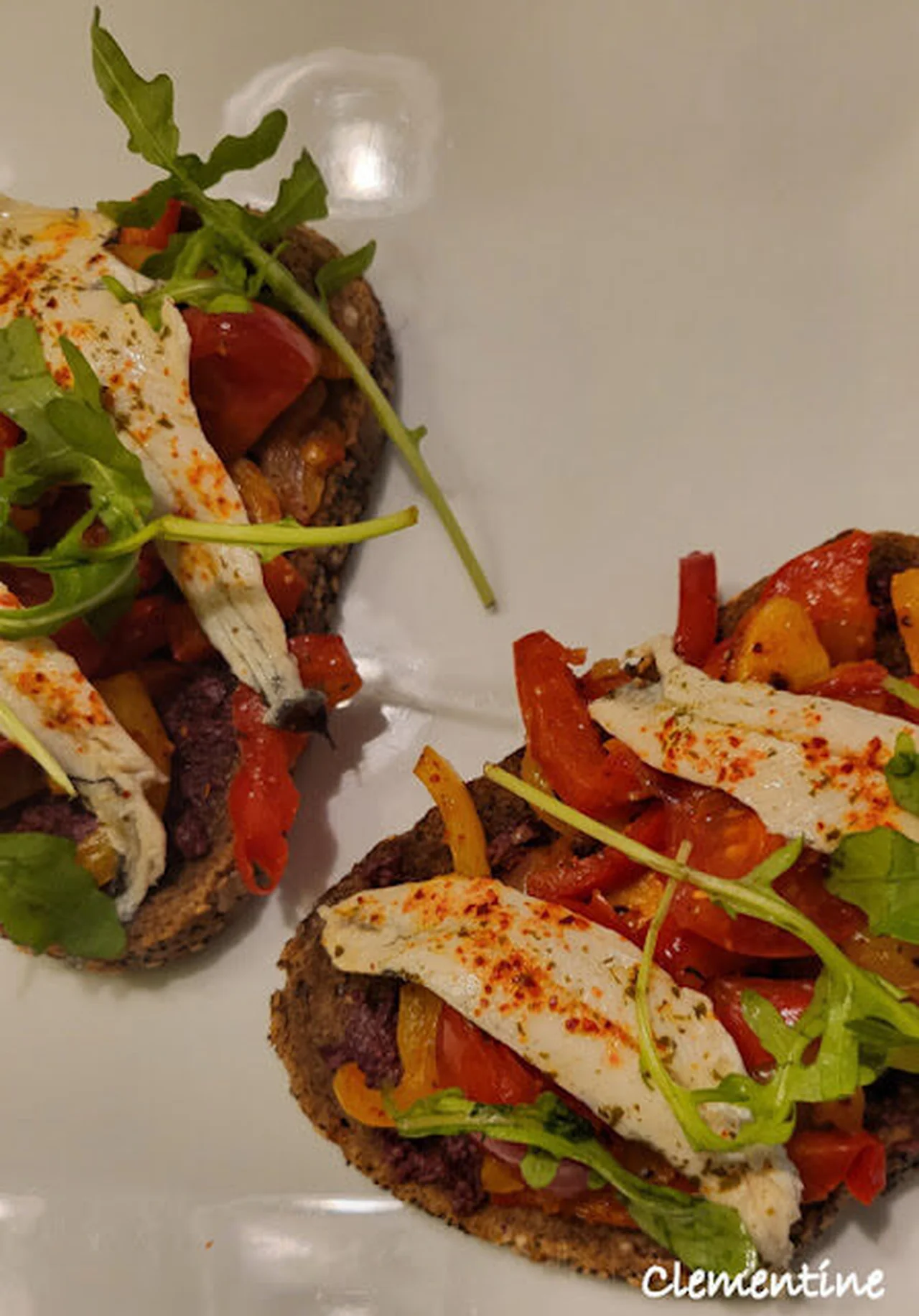 Tartine provençale poivrons et anchois marinés