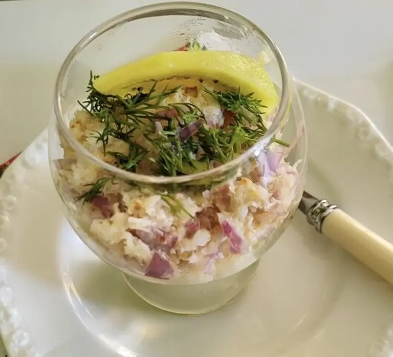 Verrines au crabe et au kiwi
