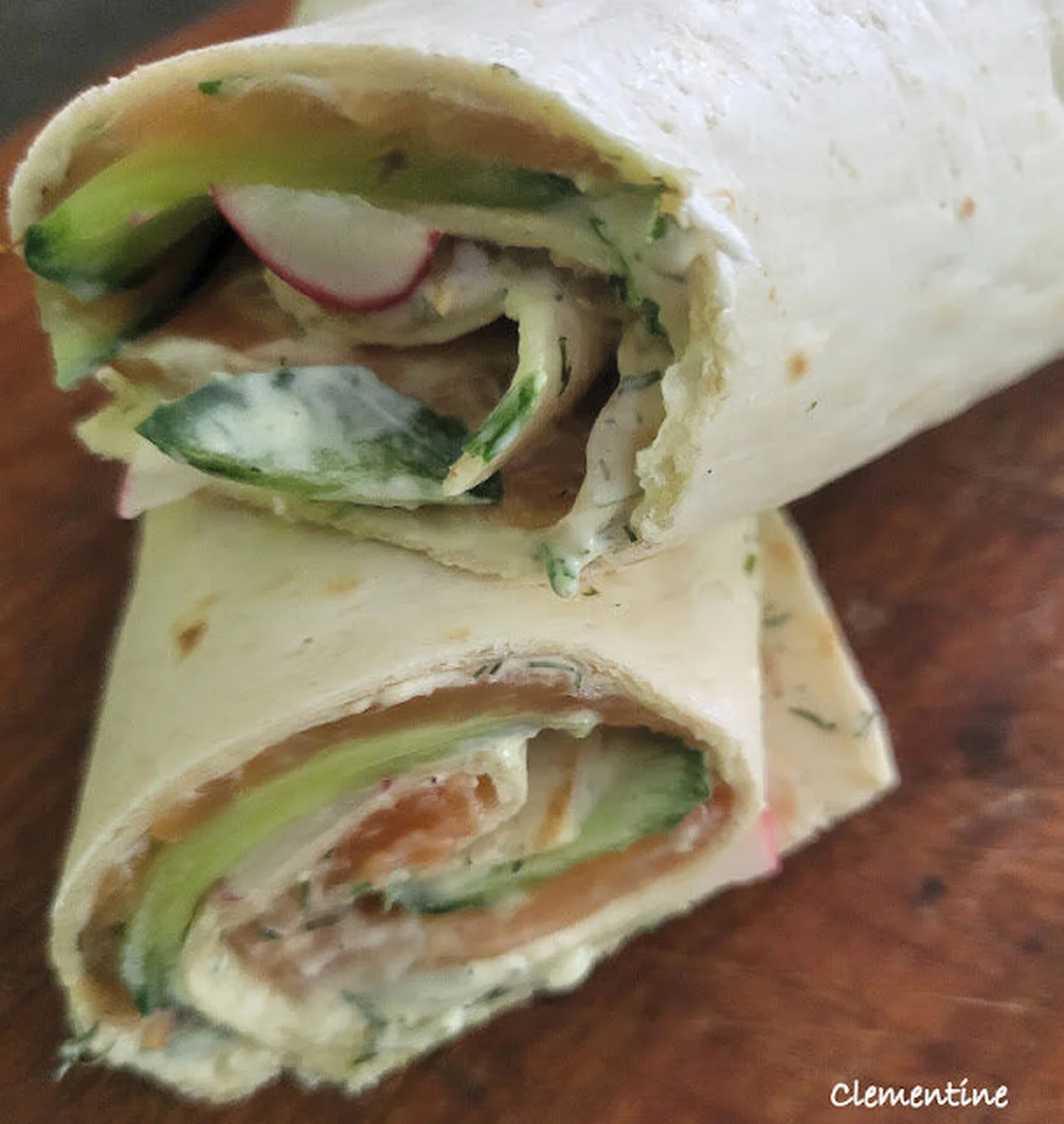 Wrap au saumon fumé