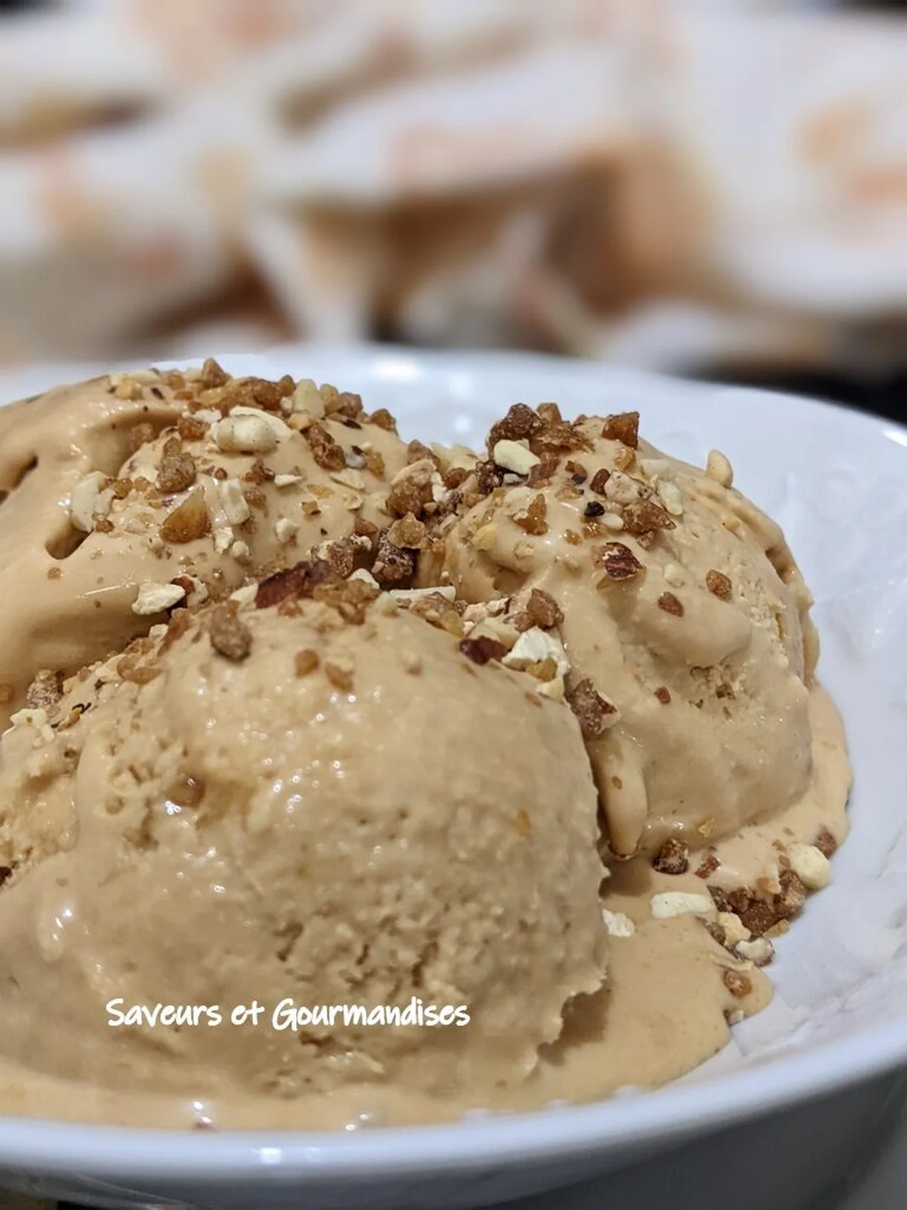 Glace caramel salé sans sorbetière