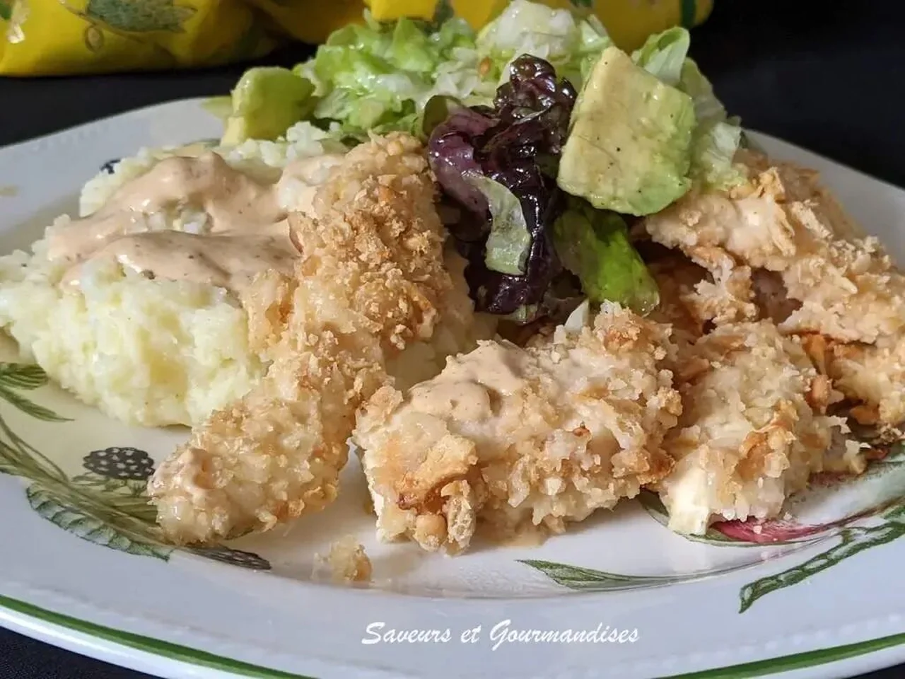 Nuggets de poulet au lait ribot et crackers