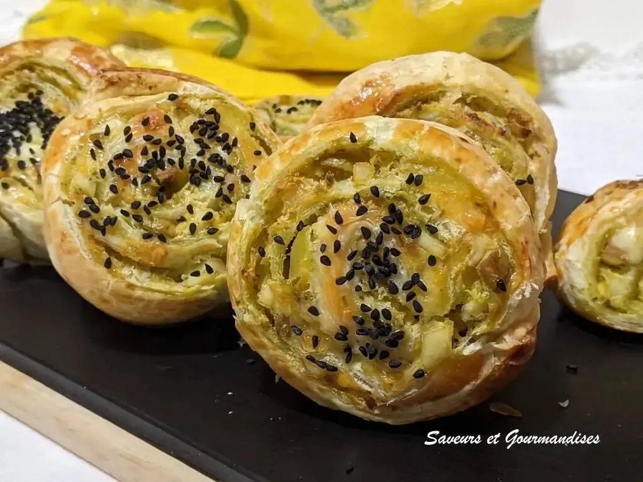 Roulés feuilletés végétariens