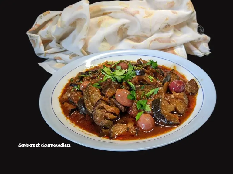 Tajine d'aubergines confites