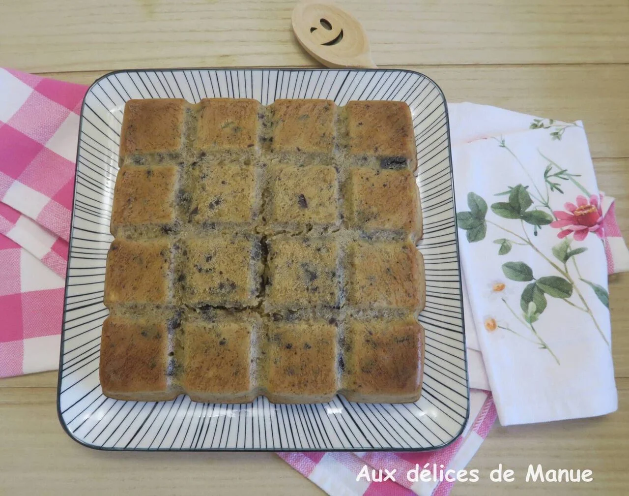 Gâteau banane, amande et chocolat noir