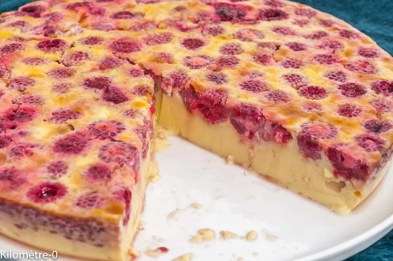 Flan aux framboises