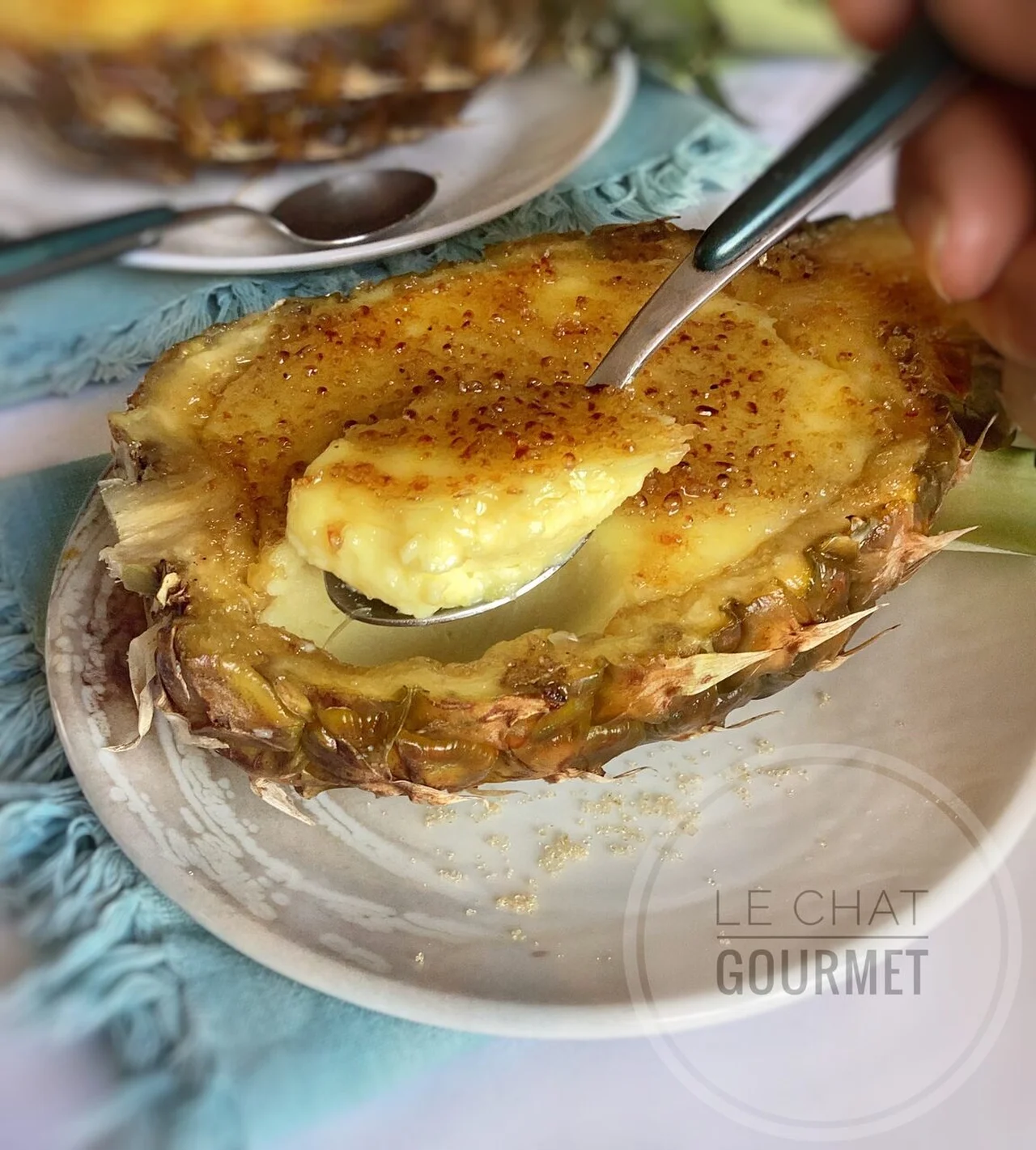 Crème brûlée à l'ananas