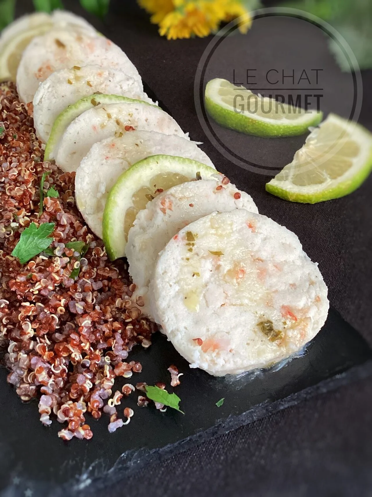 Roulé de poisson aux crevettes