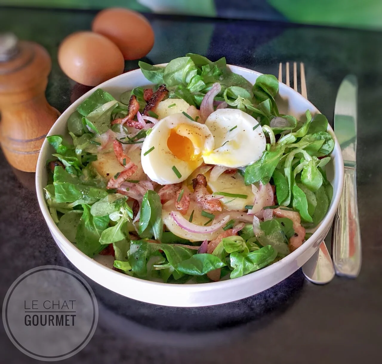 Salade pommes de terre et lardons