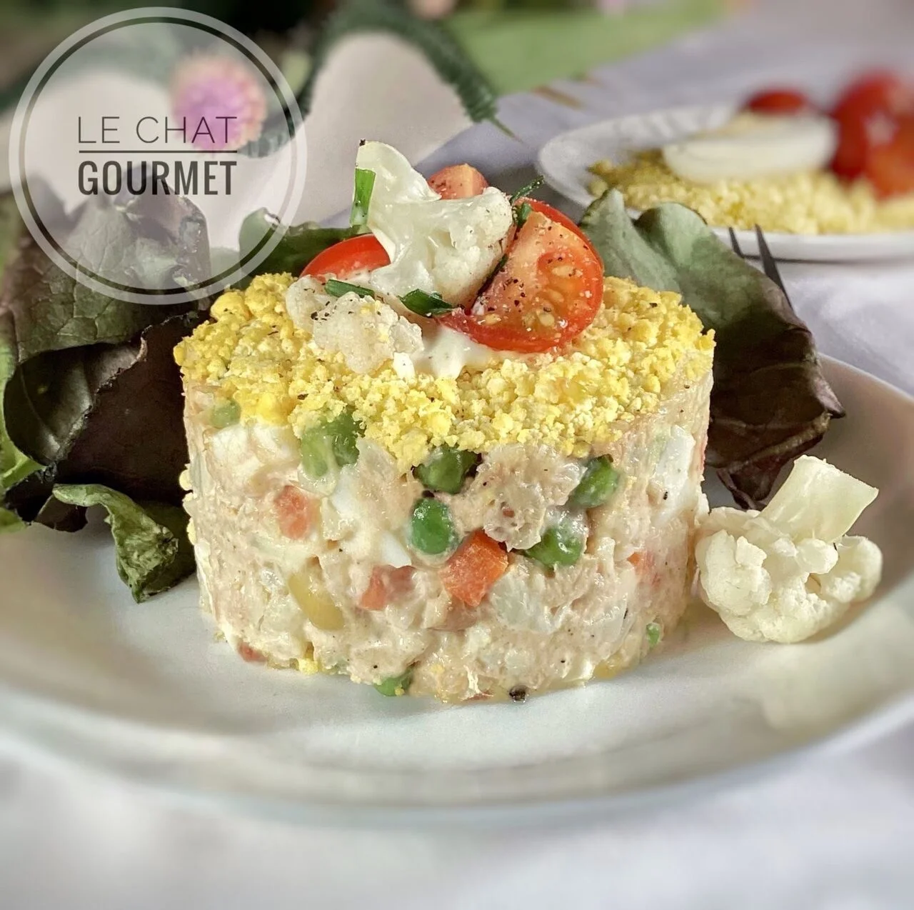 Salade russe au chou-fleur et au thon