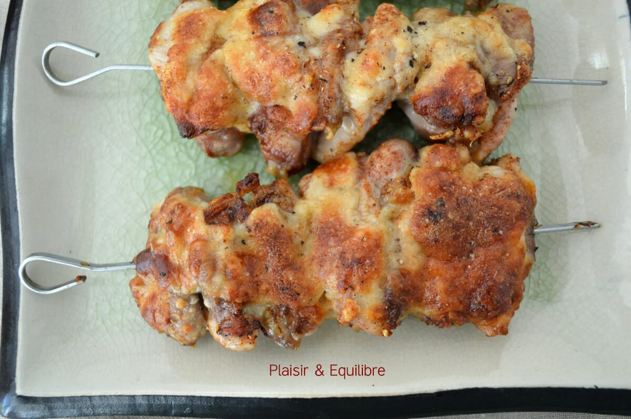 Brochettes de poulet au parmesan