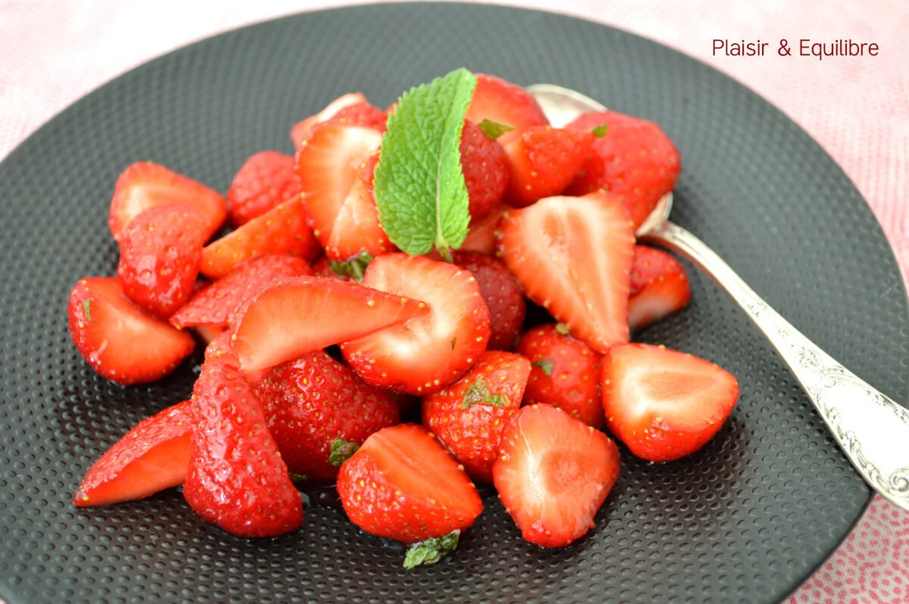 Salade de fraises à l'orientale