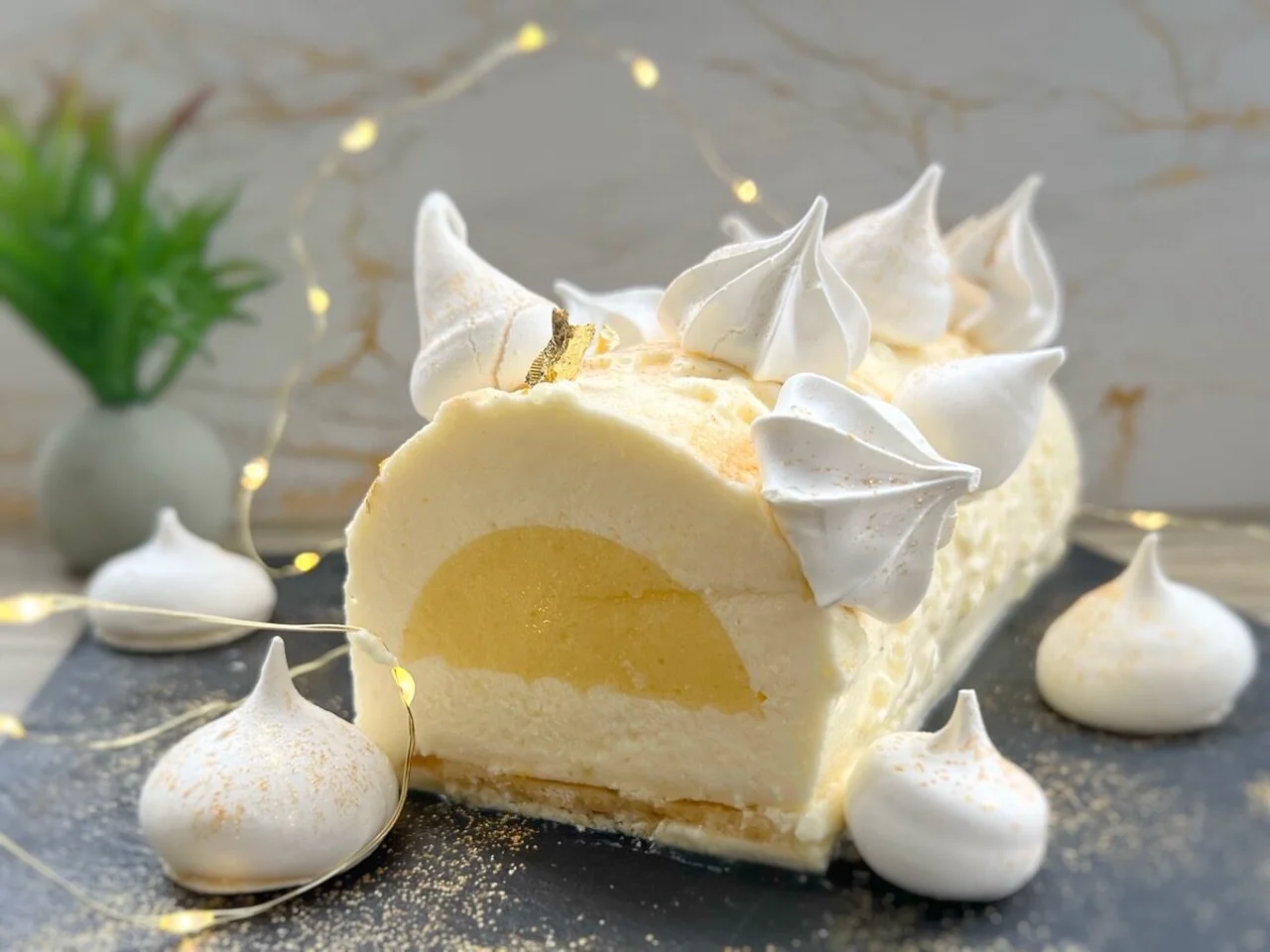 Bûche citron comme une tarte au citron