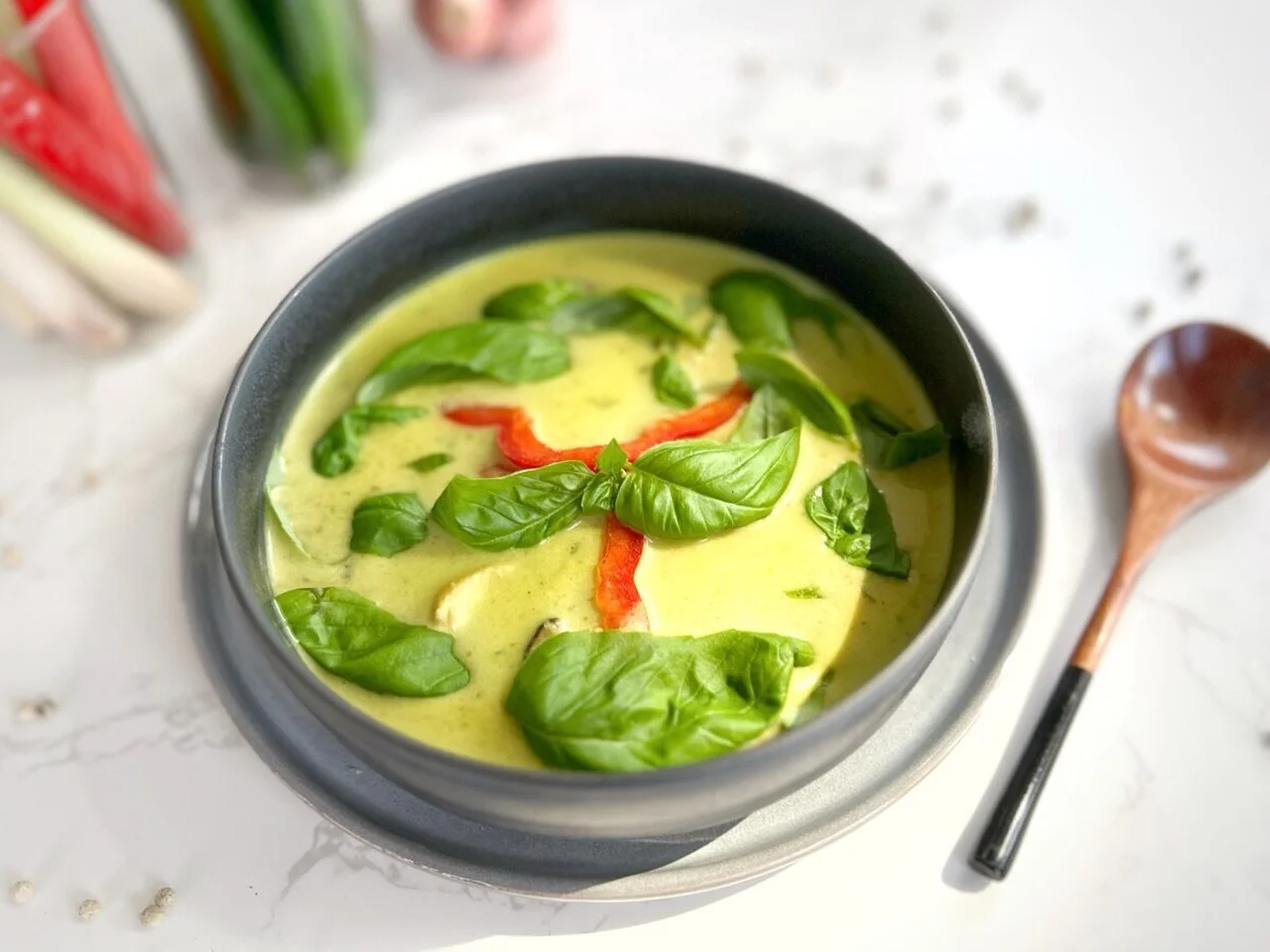 Curry vert de poulet comme en Thaïlande