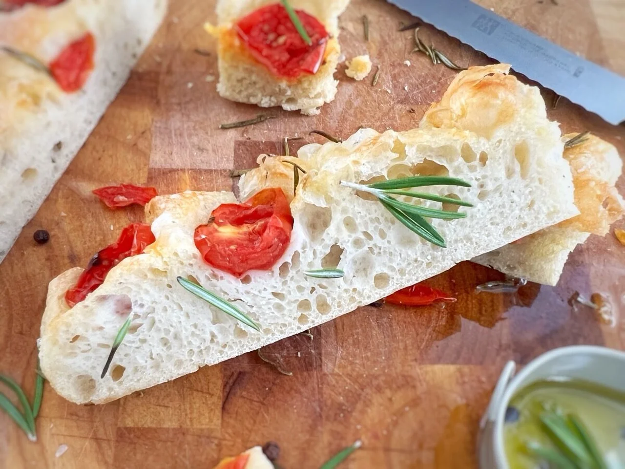 Focaccia aux tomates cerise