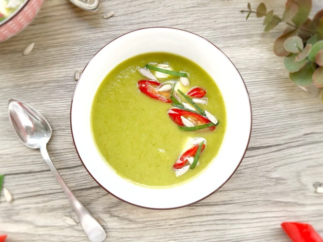 Soupe courgettes et basilic