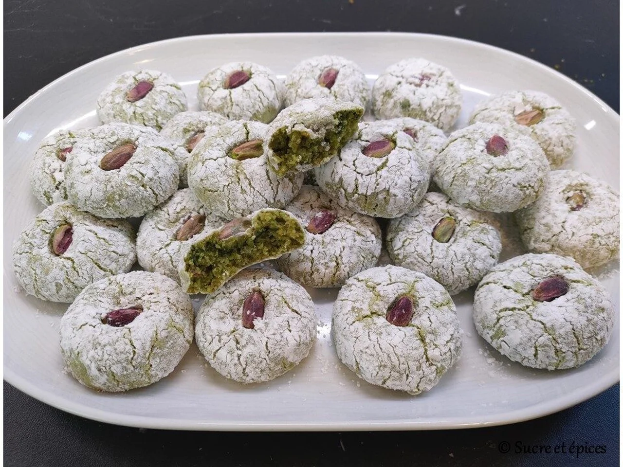 Biscuits amaretti amande, pistache, vanille