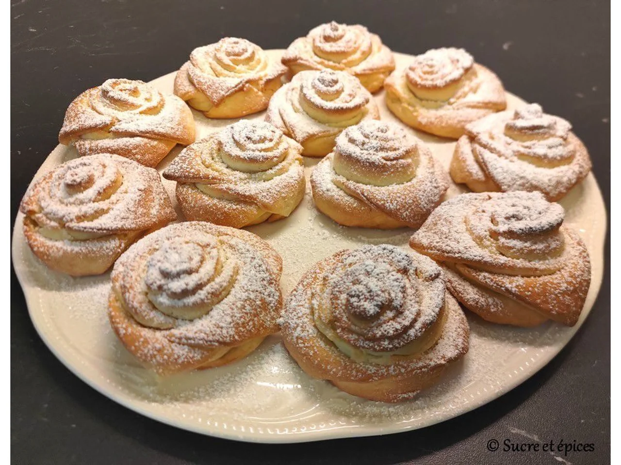 Biscuits en forme de roses