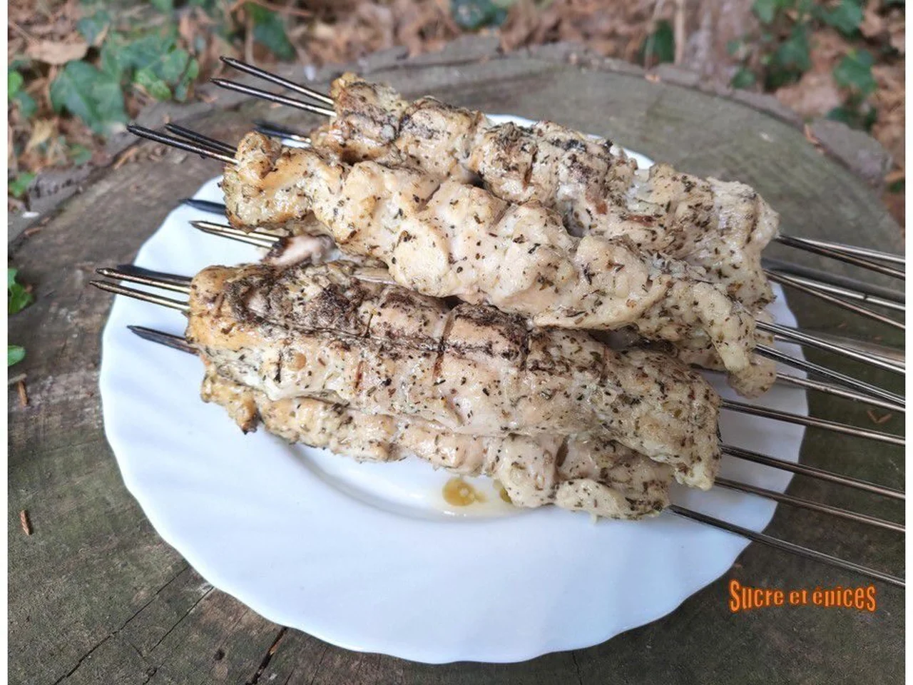 Brochettes de poulet souvlaki au barbecue
